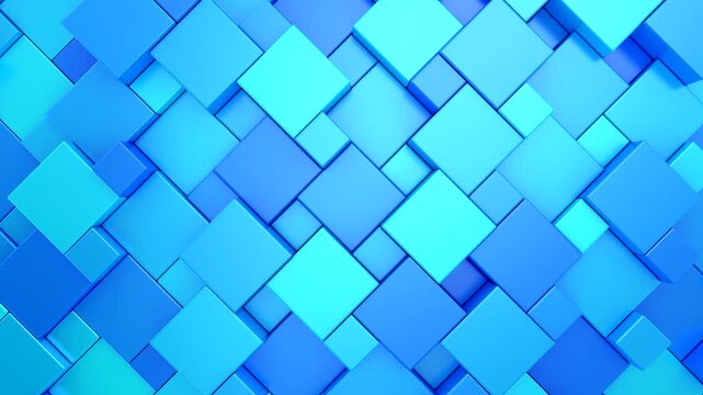 Background of Cubes. Abstract motion, loop, two color, 3d rendering, 4k resolution
