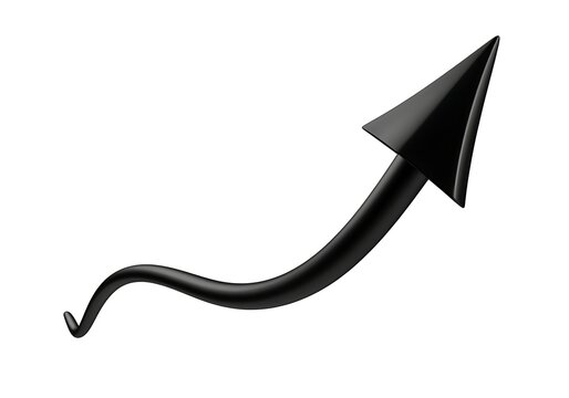 Black upward curved arrow icon