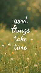 Obraz premium Inspirational quote over nature mobile wallpaper