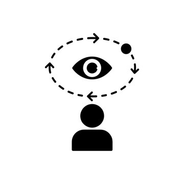 Eye with blurred vision stroke symptom icon