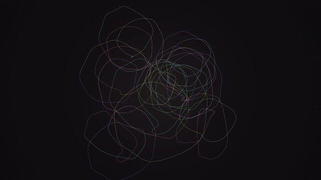 Hypnotic seamless loop of a glowing chrome torus knot morphing through an abstract topology field with an elegant inner glow. Ideal for music video, abstract background. 4K UHD.