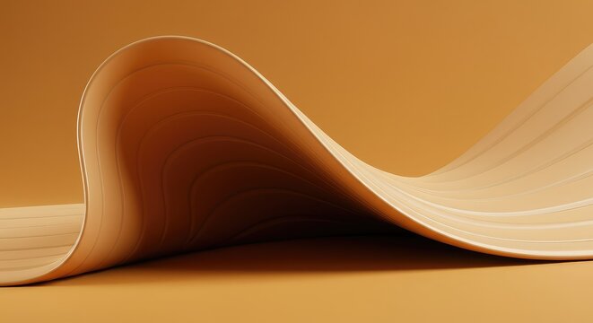 A highly abstract rendering of a smooth, featureless surface bending under immense pressure, resulting in dramatic curves and stress lines, dynamic, abstract, transformation