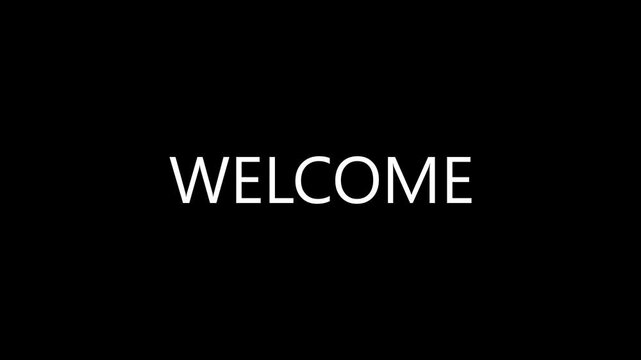 Wellcome text animation