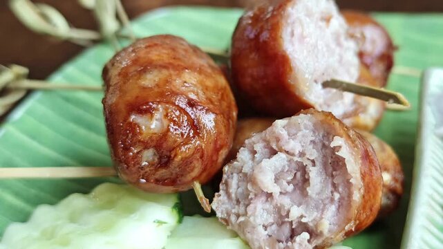 Isaan sausage is a dish from Northeastern Thailand.