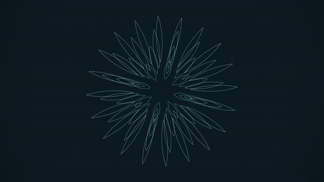 Seamless 4K loop of a glowing blue lotus sacred-geometry pattern breathing in radial symmetry with deep cinematic detail. Ideal for sound bath, mindfulness. 4K UHD.