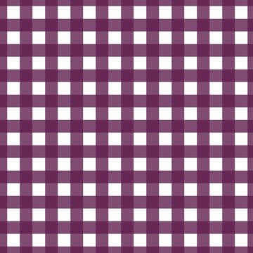 Seamless Plum Purple Gingham Check Pattern Background