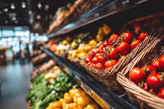 Fresh produce displays in a supermarket (1)