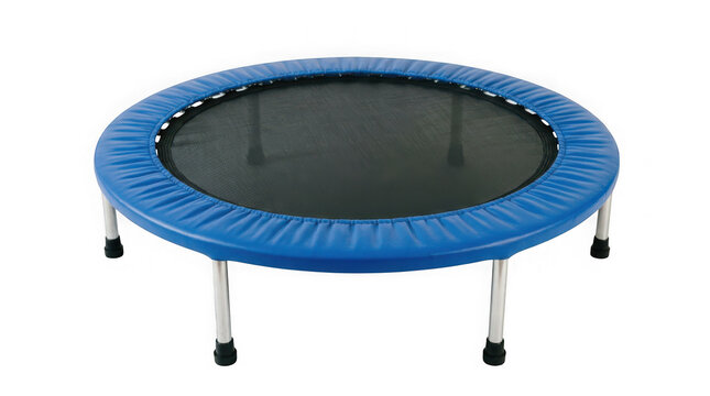Small fitness trampoline isolated on transparent background