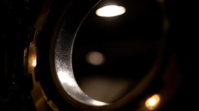 Submarine hatch with rubber gasket under top light, shipbuilding and underwater safety detail