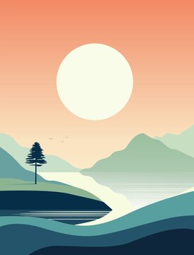 sunset over the sea