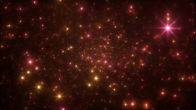 Cosmic nebula timelapse with glowing stars and interstellar dust
