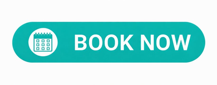 Modern booking button with calendar icon and book now text