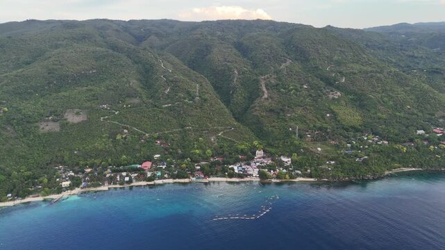 Aerial View of Whale Shark Watching in Oslob, Philippines