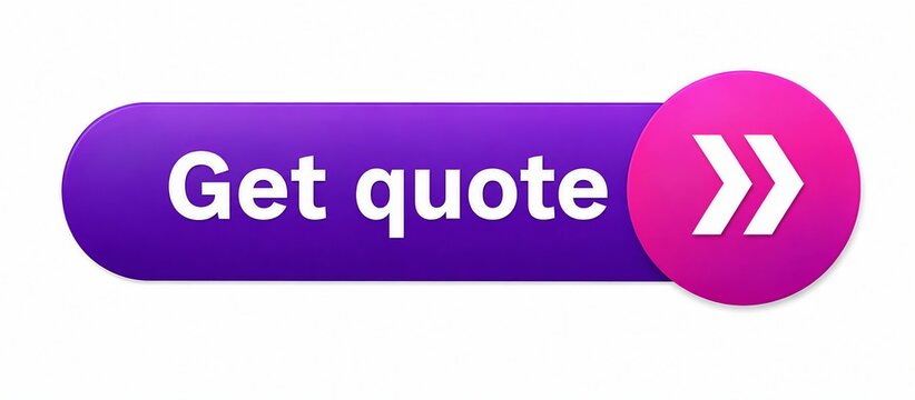 Modern purple call to action button with white arrow icons saying get quote