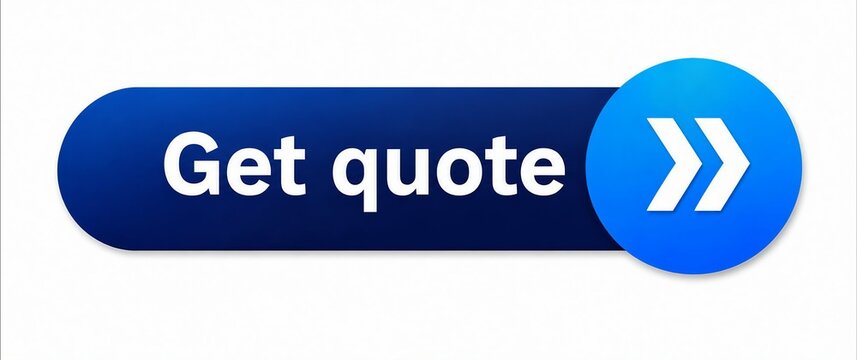 Modern get quote button with arrow icon for website or presentation