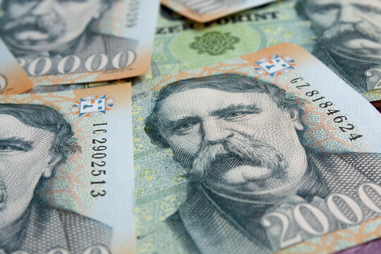 Hungarian forint banknotes money currency