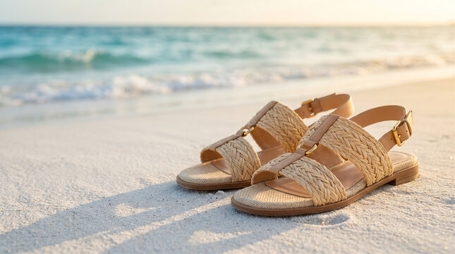 Sandalias en la playa