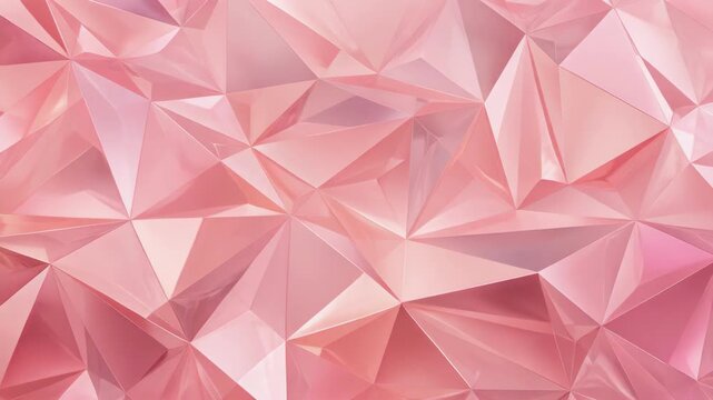 Abstract pink geometric low poly background with triangular facets