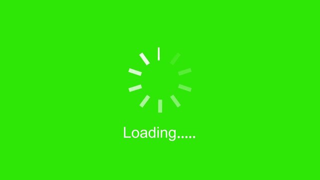 Loading wheel animation - Animated spinning load icon with alpha layer transparent background. Loading circle icon animation