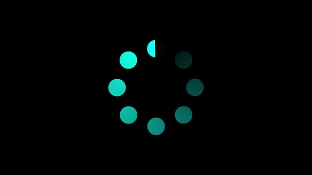 Loading spinner wheel for waiting data transfer refresh reload. Loading circle animation with buffering updating and connecting process. Loading indicator icon for upload download system loading