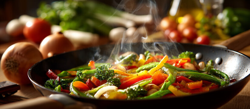 fresh vegetables sauteed in olive oil