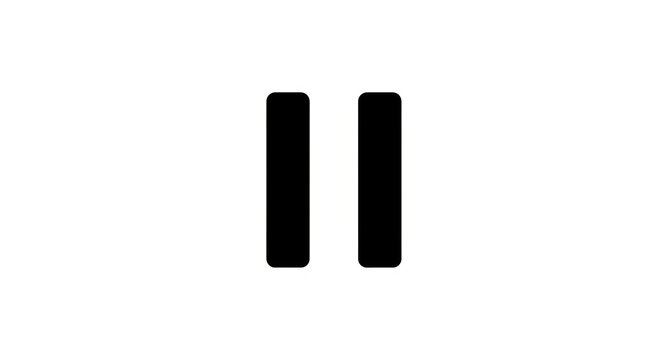 Pause button icon symbol.