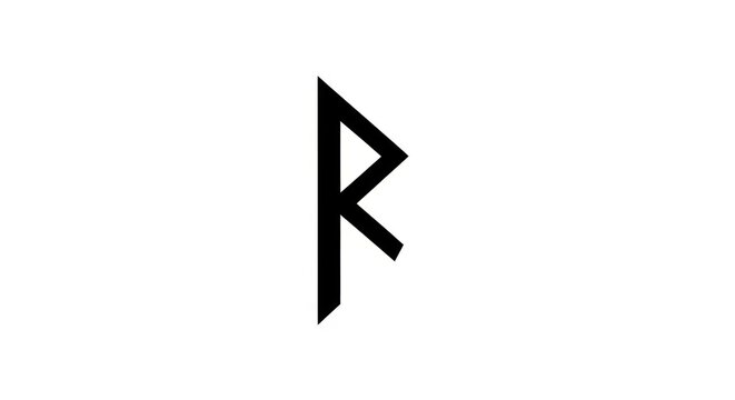 Rune symbol Raido transportation magic.