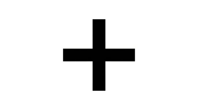 Plus sign symbol icon graphic.