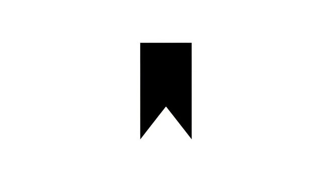 Black bookmark icon on white background.
