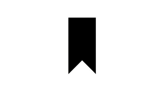 Black bookmark icon on white background.