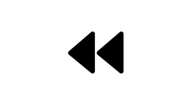 Black rewind fast reverse buttons.