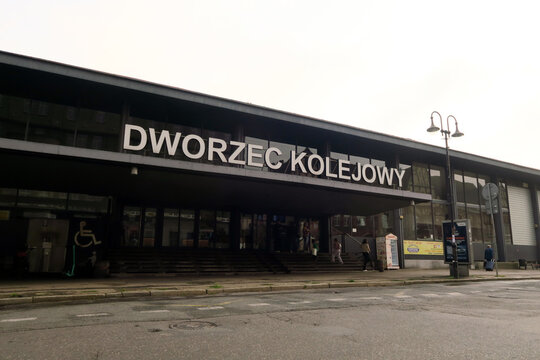  Zabrze, Poland. Main Railway Station of the city