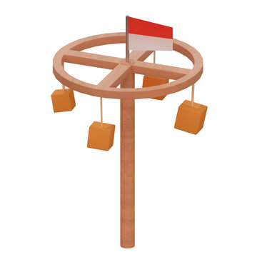 3D Lomba Panjat Pinang &ndash; Indonesian Independence Day Competition