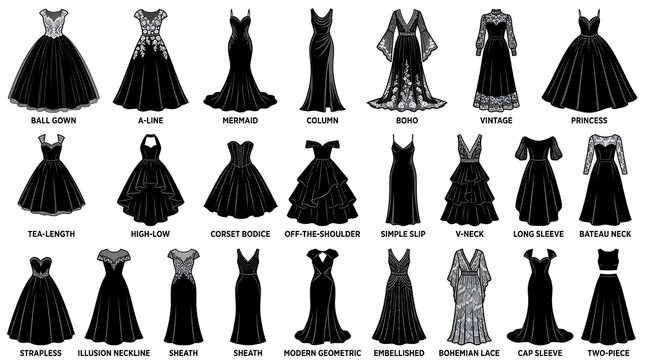 Guide to wedding dress silhouettes and bridal gown styles