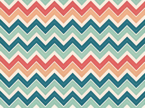 Colorful zigzag geometric pattern design