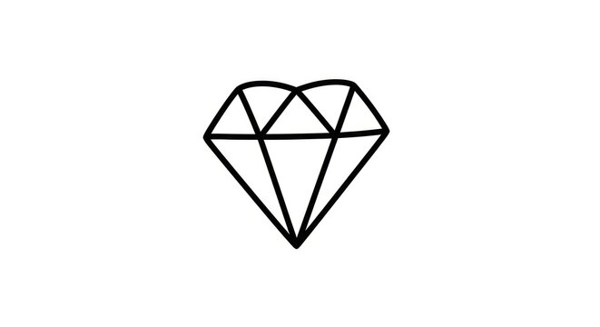 Black diamond icon on white background.