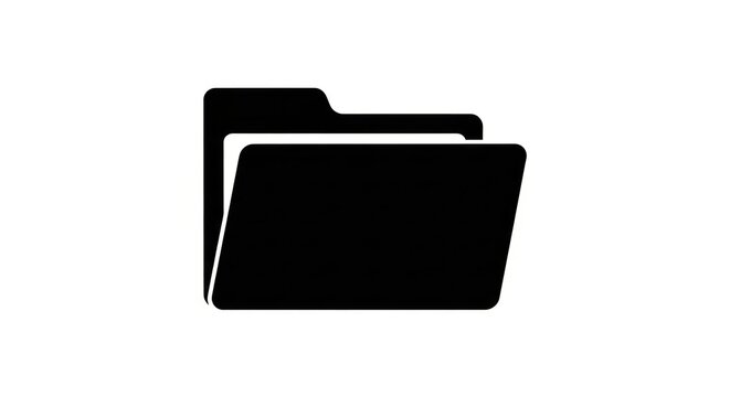 Black folder icon on white background.