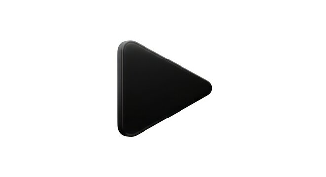 Black play button icon triangle.