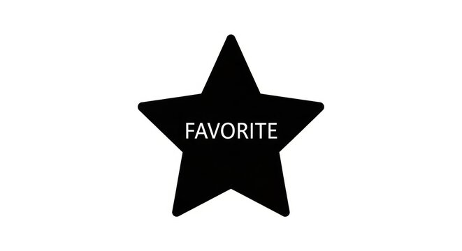 Black star favorite icon symbol.