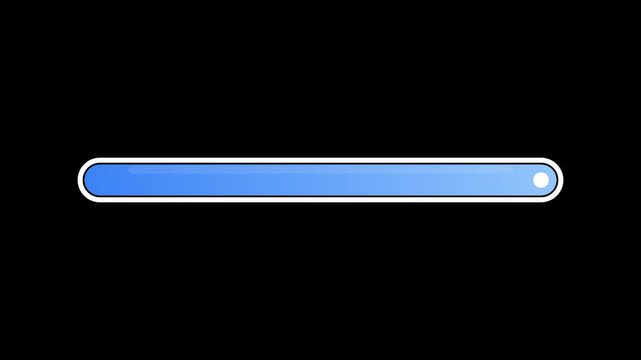 Progress Bar UI Element, Loading Percentage Flat Vector Design