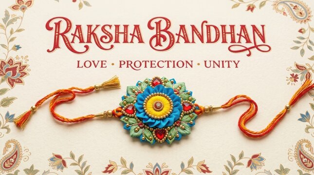 Raksha Bandhan festival celebration love protection unity religious Hindu holiday rakhi sacred thread ceremony.