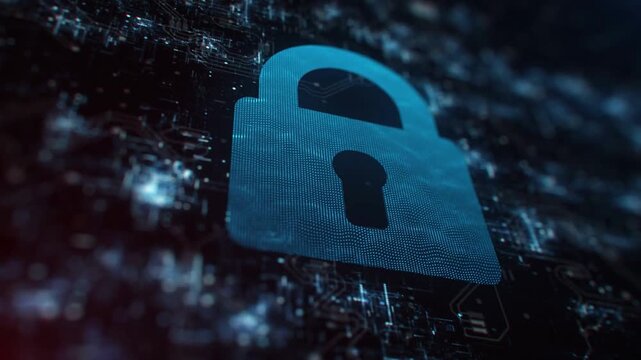 Digital security. Glowing blue padlocks, futuristic background. data protection, network Safety, privacy, encryption, cyber defense. shield. technology, business. virtual lock icon. VPN service. tech