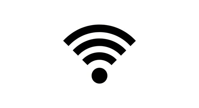 WiFi signal icon wireless internet symbol.