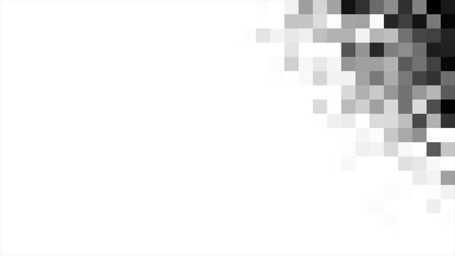Diagonal Linear Pixelated Corner Wipe Transition with Alpha Channel and Transparent to White Reveal