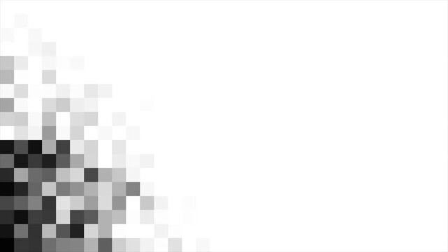 Diagonal Linear Pixelated Corner Wipe Transition with Alpha Channel and Transparent to White Reveal