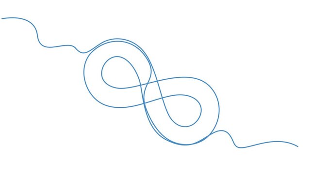 Infinity loop continuous line drawing animation for eternity, math, and corporate branding. Minimalist continuous line, animation continuous drawing of infinity with one line, Infinity sign mark one.