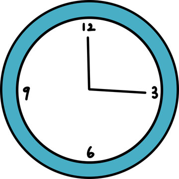 Clock Vector Illustration, Time Wall Clock Clipart, Isolated Transparent PNG