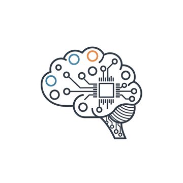 Brain Ai Illustration for Tech Concepts Future Design Projects