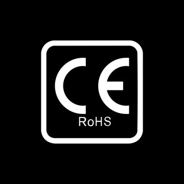 CE Mark Icon - Rounded Square Compliance Symbol Vector
