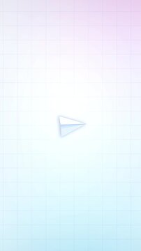 Cursor composes and sends an email inside a minimal inbox window on a pastel grid, shown in vertical motion graphics for app tutorials, business marketing, and social media